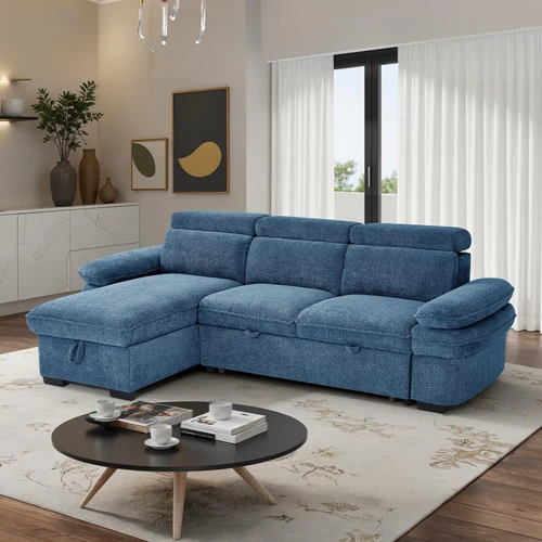 Blake Universal Corner 4 Seater Fabric Sofa Bed