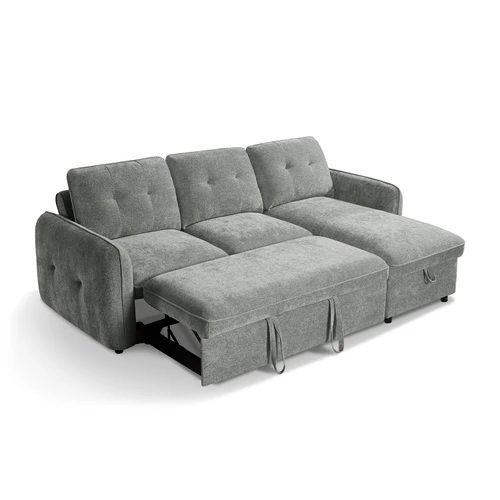 Seattle L Shaped 4 Seater Fabric Corner Sofa Bed