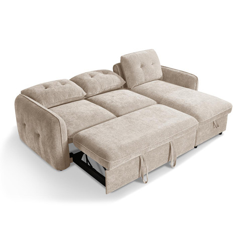 Seattle L Shaped 4 Seater Fabric Corner Sofa Bed