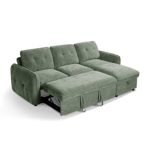 Seattle L Shaped 4 Seater Fabric Corner Sofa Bed