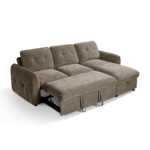 Seattle L Shaped 4 Seater Fabric Corner Sofa Bed