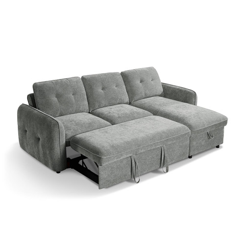 Seattle L Shaped 4 Seater Fabric Corner Sofa Bed
