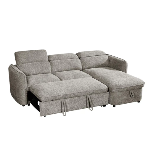Ria L Shaped 4 Seater Fabric Corner Sofa Bed