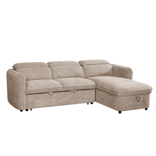 Ria L Shaped 4 Seater Fabric Corner Sofa Bed