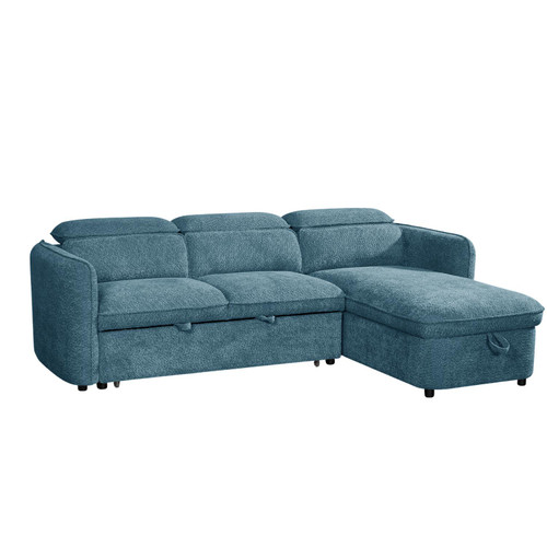 Ria L Shaped 4 Seater Fabric Corner Sofa Bed