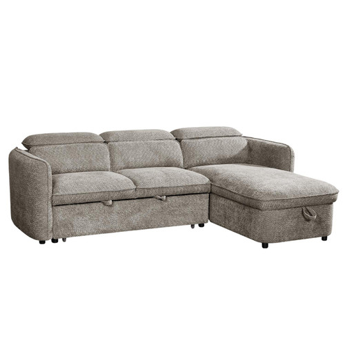 Ria L Shaped 4 Seater Fabric Corner Sofa Bed