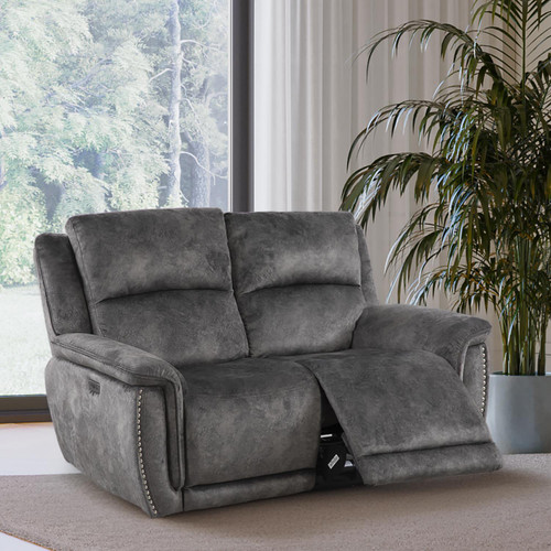 Mendoza Electric Reclining Grey Plush Velvet 3 + 2 + 1