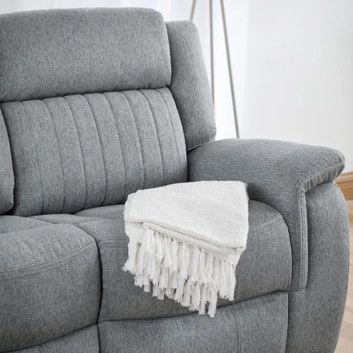 Linden Grey Fabric Reclining Sofa Suite 3 + 1 + 1