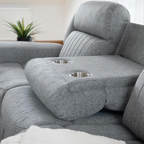 Linden Grey Fabric Reclining Sofa Suite 3 + 1 + 1