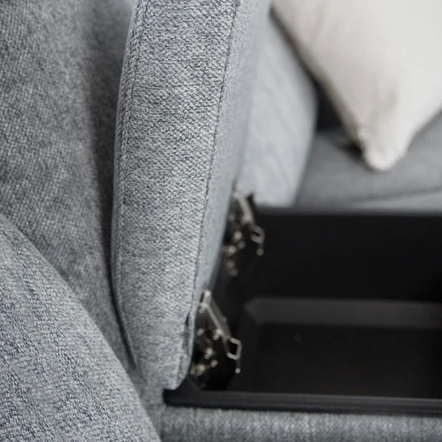 Linden Grey Fabric Reclining Sofa Suite 2 + 1 + 1