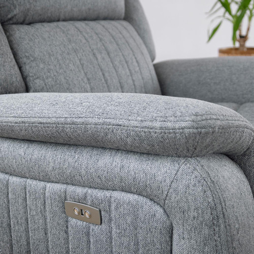 Linden Grey Fabric Reclining Sofa Suite 2 + 1 + 1