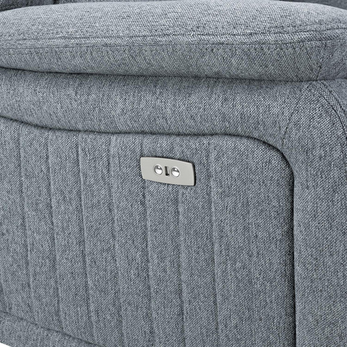 Linden Grey Fabric Reclining Sofa Suite 2 + 1 + 1