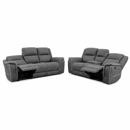 Anna Electric Reclining Grey Sofa Suite