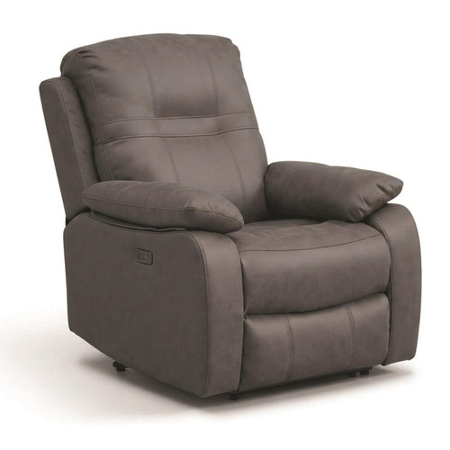 Jax Grey Fabric Electric Reclining Armchair