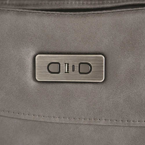 Jax Grey Fabric Electric Reclining Armchair