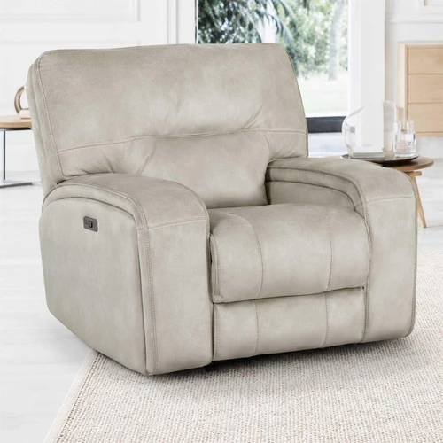 Caleb Electric Reclining Armchair Single Seater Aspen Latte