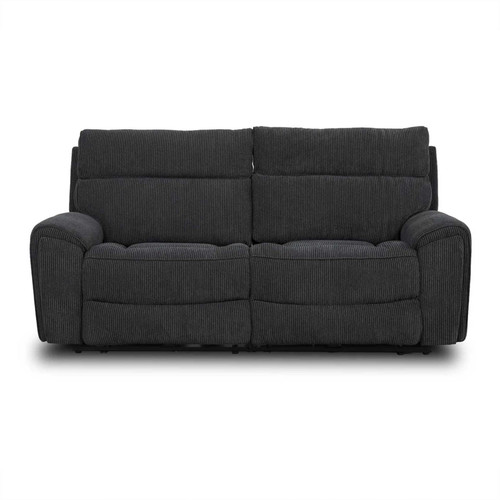 Lois Midnight Black Electric Reclining 3 Seater Sofa with USB