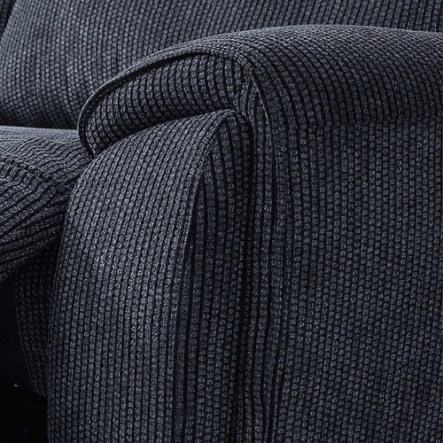 Lois Midnight Black Electric Reclining 3 Seater Sofa with USB