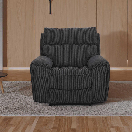 Lois Midnight Black Electric Reclining 3 Piece Sofa Suite 3 + 1 + 1
