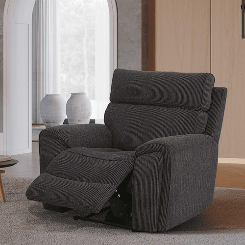 Lois Midnight Black Electric Reclining 3 Piece Sofa Suite 3 + 1 + 1
