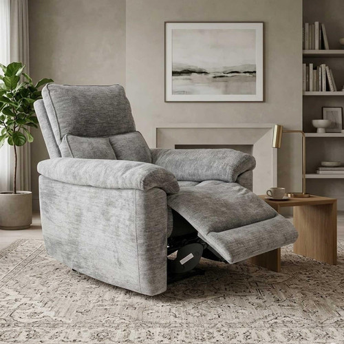 Kent Lucy Dove Grey Electric Reclining 3 Piece Sofa Suite 3 + 2 + 1