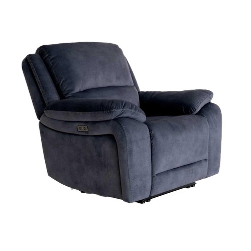 Bella Ink Grey Electric Reclining 3 Piece Sofa Suite 2 + 1 + 1
