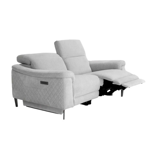 Oscar Fabric Reclining 2 Seater Sofa USB + Adjustable Headrests
