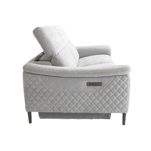 Oscar Fabric Reclining 3 Seater Sofa USB + Adjustable Headrests