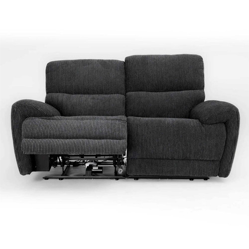 Carla Midnight Black Electric Reclining 3 Piece Sofa Suite 2 + 1 + 1