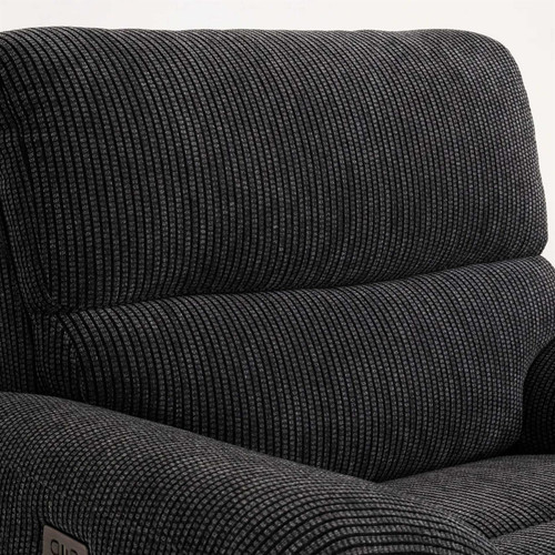 Carla Midnight Black Electric Reclining 3 Piece Sofa Suite 2 + 1 + 1