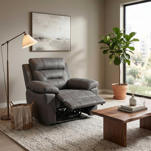 Lucy Ink Grey Electric Reclining 3 Piece Sofa Suite 3 + 1 + 1
