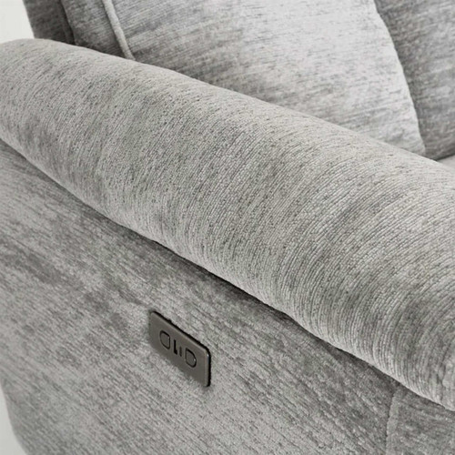 Kent Lucy Dove Grey Electric Reclining 3 Piece Sofa Suite 2 + 1 + 1