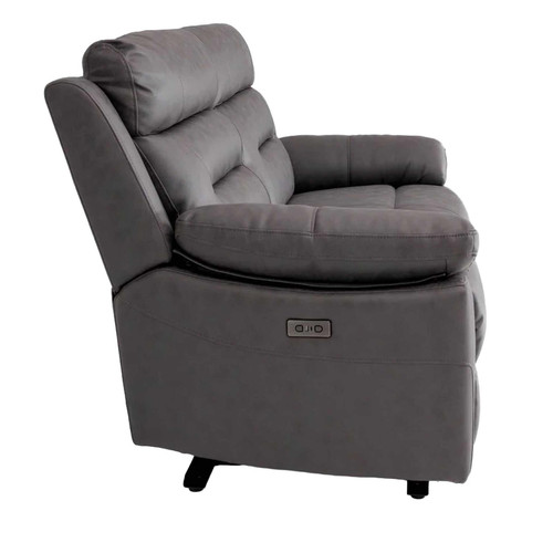 Lucy Ink Grey Electric Reclining Sofa Suite 3 + 2