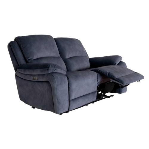 Bella Ink Grey Electric Reclining Sofa Suite 3 + 2