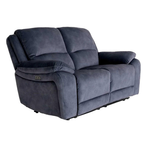 Bella Ink Grey Electric Reclining Sofa Suite 3 + 2
