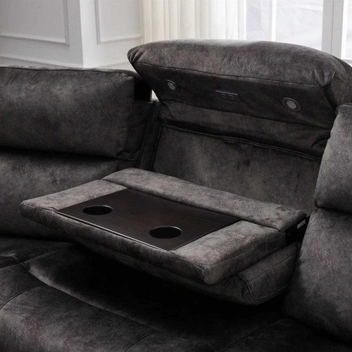 Valtos Electric Reclining Corner Sofa 5 Seater Chocolate or Grey