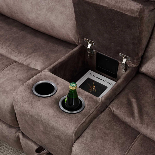 Valtos Electric Reclining Corner Sofa 5 Seater Chocolate or Grey