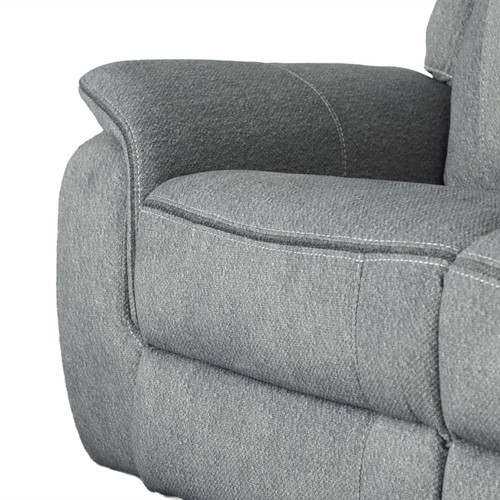 Milano Electric Reclining Grey Fabric Sofa Suite