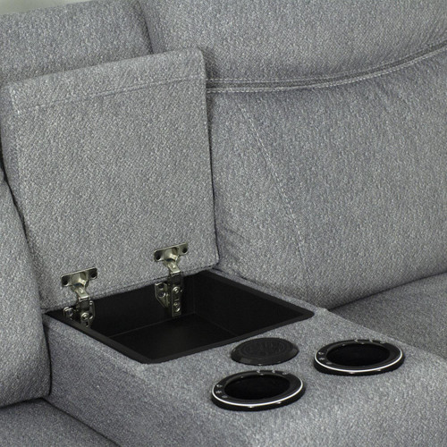 Milano Electric Reclining Grey Fabric Sofa Suite