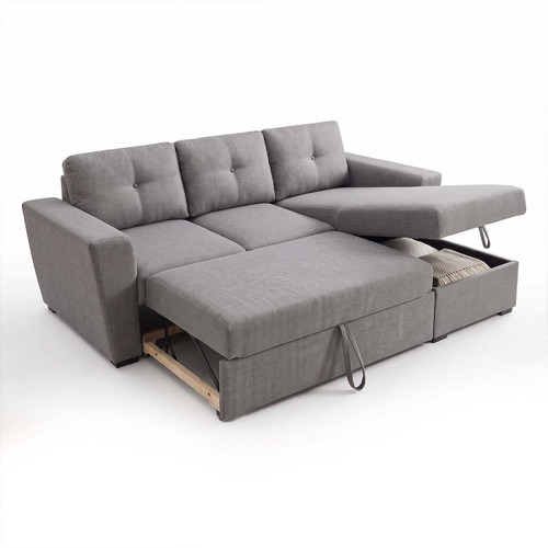 Oregon Universal Corner Sofa Bed No Spill Fabric Beige or Grey