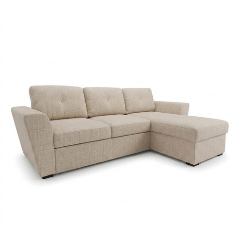 Oregon Universal Corner Sofa Bed No Spill Fabric Beige or Grey