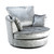 Crystal / Chelsea Crushed Velvet Fabric Swivel Chair