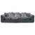 Zink 4 Seater Chenille Sofa Narrow Long Couch  Grey Fabric
