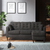 Eden small reversible l shaped cheap 3 seater corner sofa
