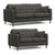 Eden fabric graphite grey sofa suite 3 seater 2 seater cheap living room furniture seating