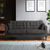 Eden Graphite Fabric Sofa Suite 3 + 2 Seater