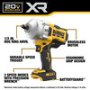 20V MAX XR® 1/2 in. Brushless High Torque Impact Wrench With Hog Ring Anvil Kit