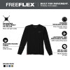 Milwaukee FREEFLEX™ Hybrid Work Tee - Long Sleeve Black 2XL