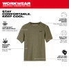 Milwaukee FREEFLEX™ Hybrid Work Tee - Short Sleeve Green Extra Large