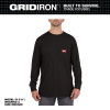 Milwaukee GRIDIRON™ Pocket T-Shirt - Long Sleeve Black Extra Large